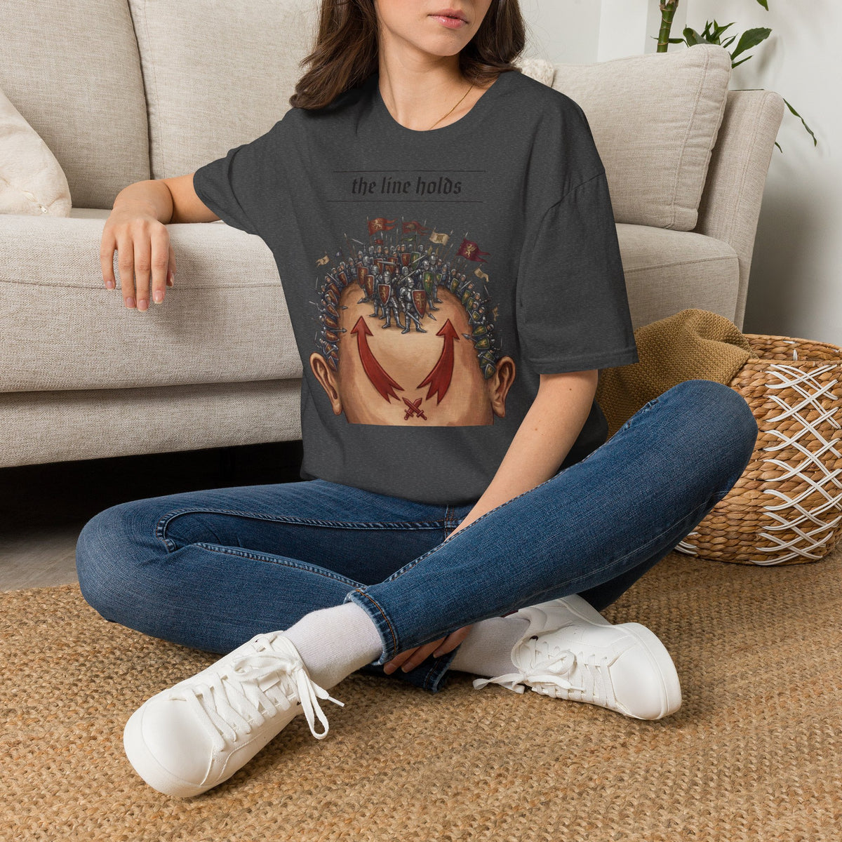 T-Shirt — “The Line Holds” Medieval Battle Graphic Tee