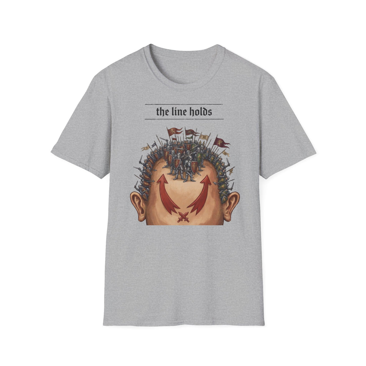 T-Shirt — “The Line Holds” Medieval Battle Graphic Tee