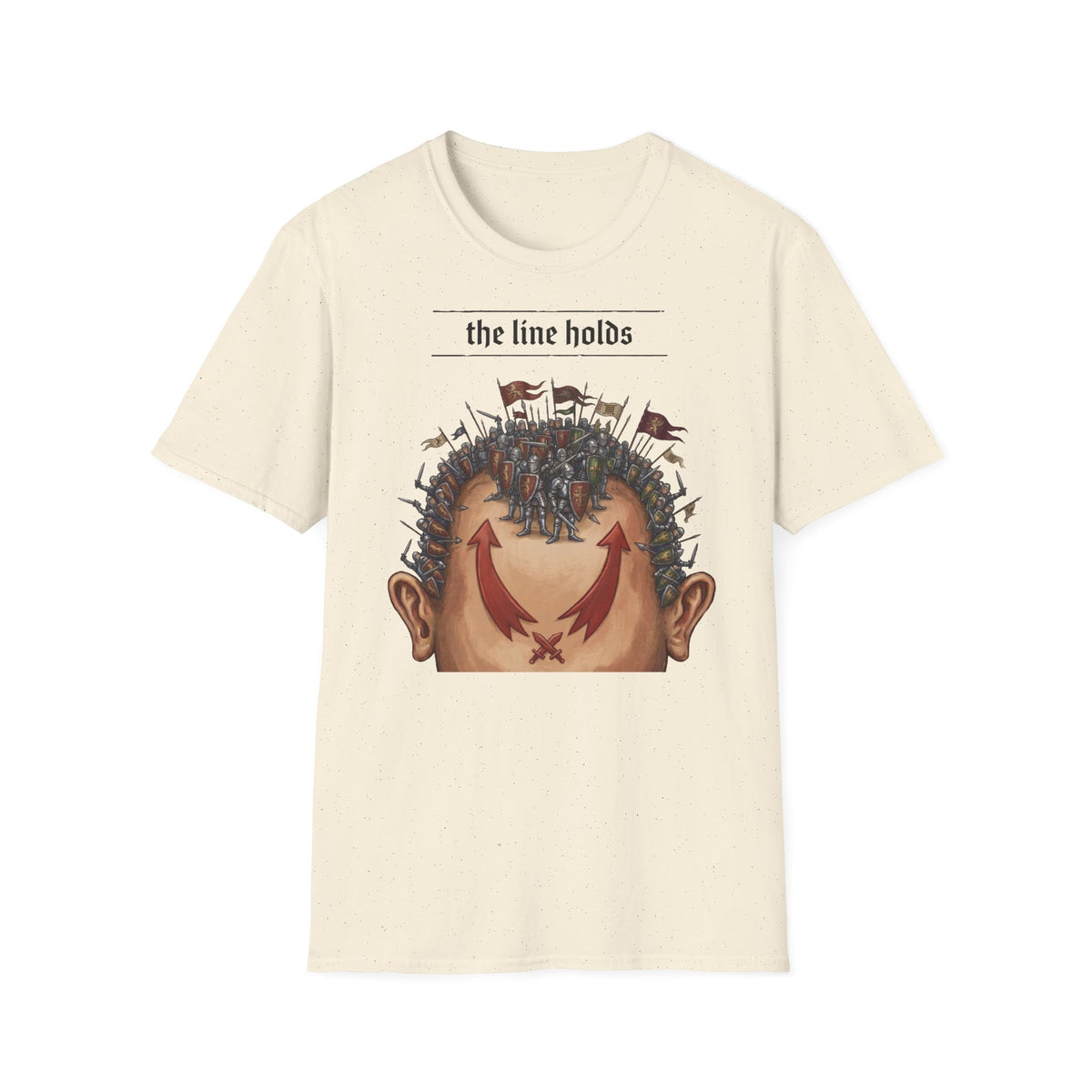 T-Shirt — “The Line Holds” Medieval Battle Graphic Tee