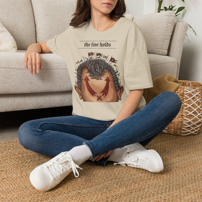 T-Shirt — “The Line Holds” Medieval Battle Graphic Tee