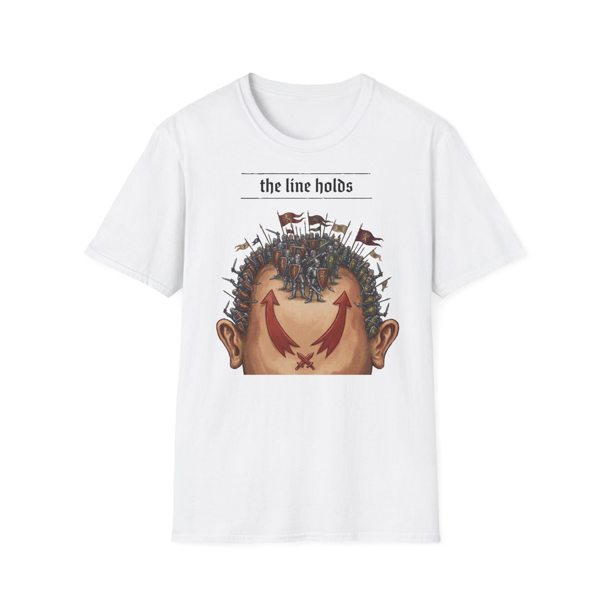 T-Shirt — “The Line Holds” Medieval Battle Graphic Tee