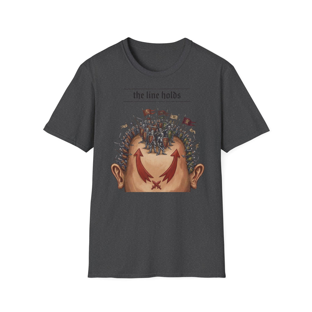 T-Shirt — “The Line Holds” Medieval Battle Graphic Tee