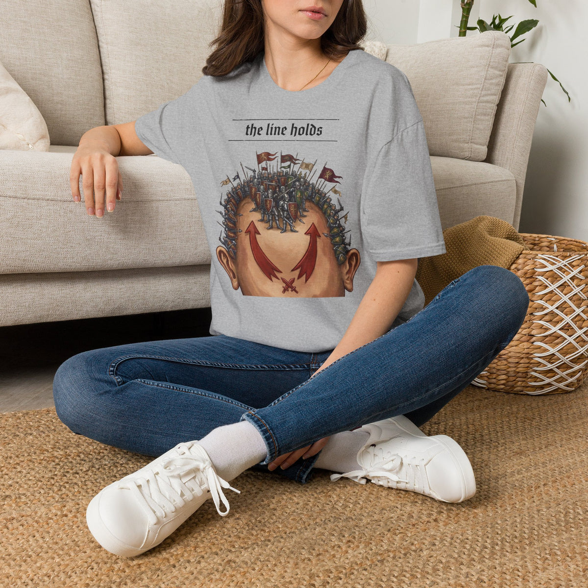 T-Shirt — “The Line Holds” Medieval Battle Graphic Tee