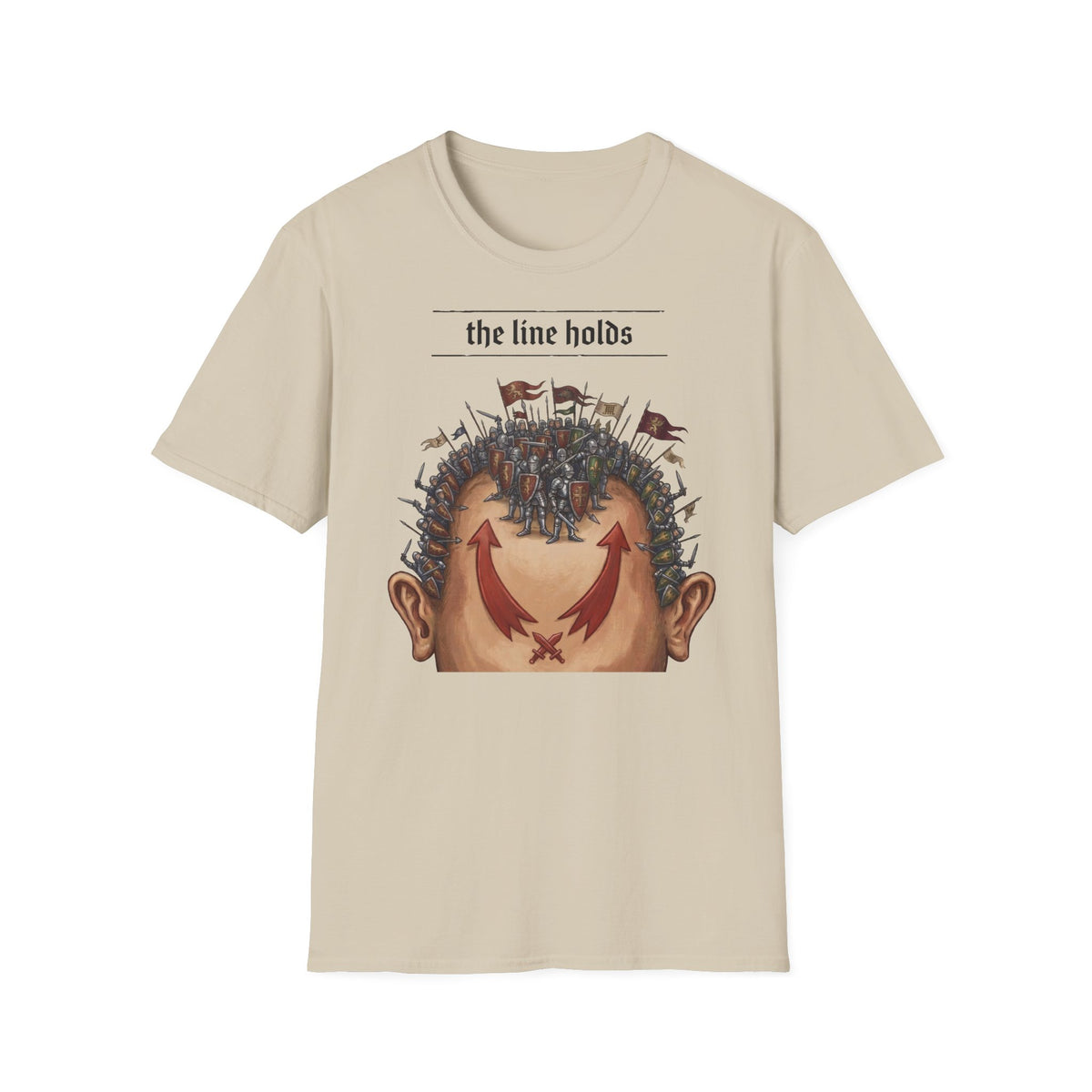T-Shirt — “The Line Holds” Medieval Battle Graphic Tee